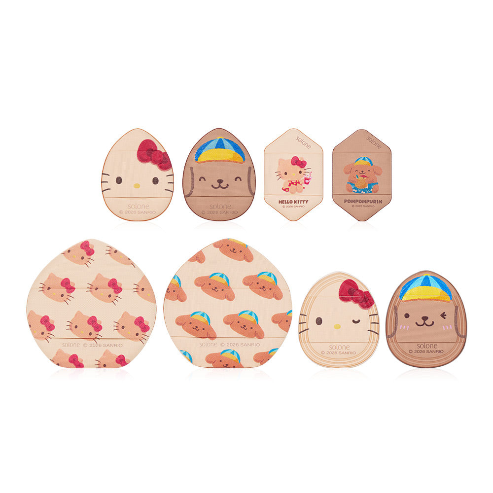 Sanrio X Solone Summer Air Cushion Puff - Full Set